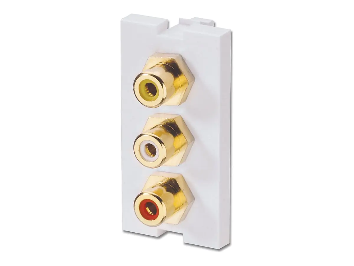 Lindy Modular AV Face Plate System Phono Snap-in
