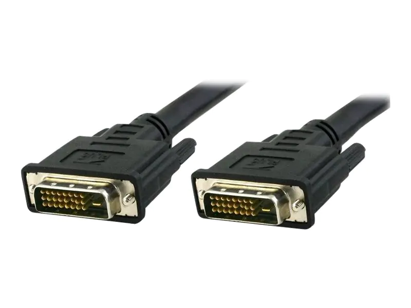 TECHly - Videokabel - Dual Link - DVI-D (M) zu DVI-D (M) - 3 m - Daumenschrauben - Schwarz