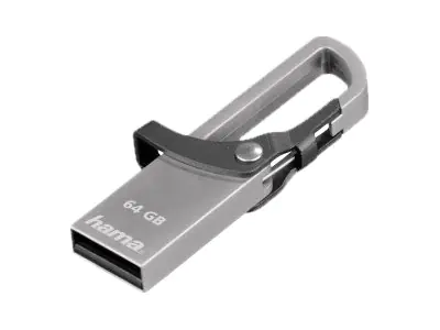 Hama FlashPen "Hook-Style" - USB-Flash-Laufwerk - 64 GB - USB 2.0 - Grau