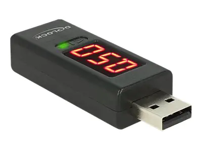 Delock - USB-Spannungs-/Stromzähler - USB Typ A - Schwarz