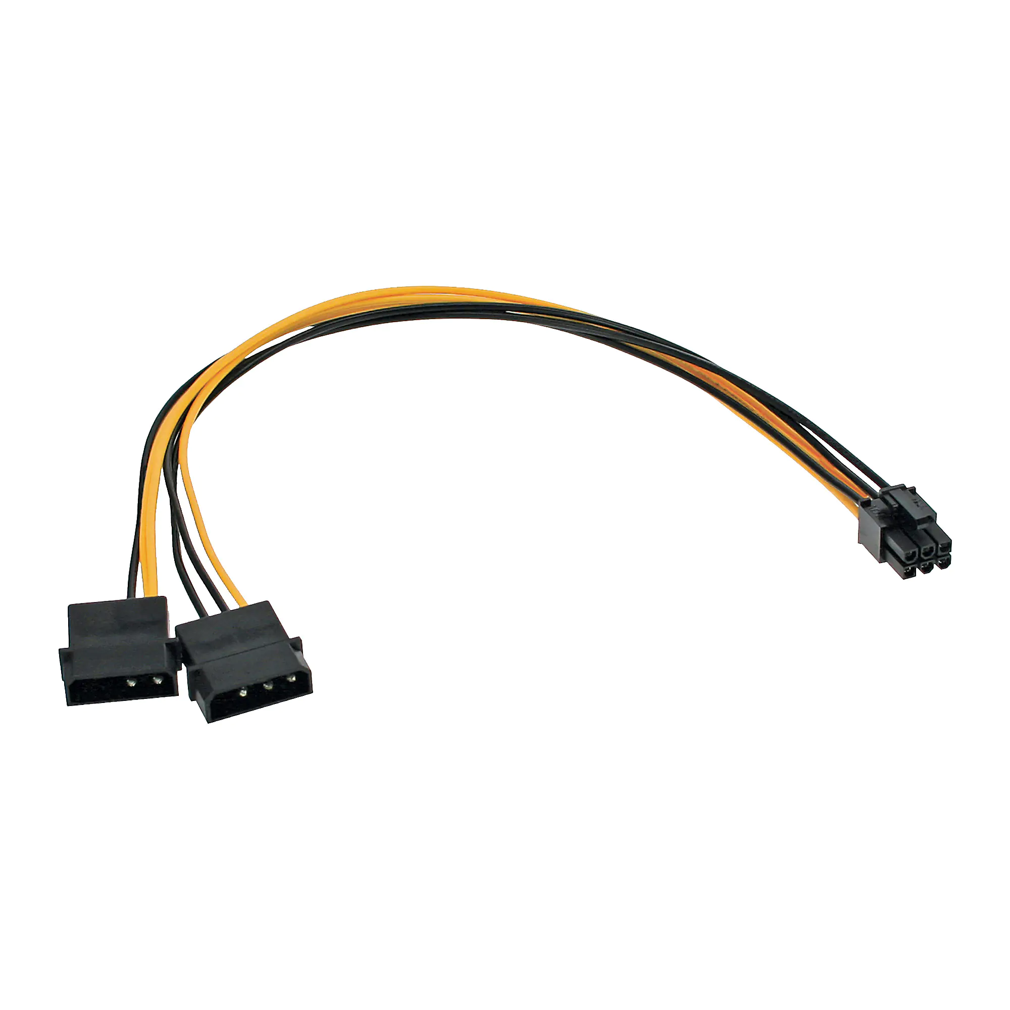 InLine - Netzteil - interne Stromversorgung, 4-polig (M) zu 6-poliges PCIe Power (M) - 25 cm - verseilt