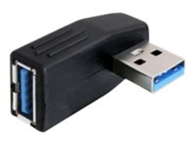 Delock - USB-Adapter - USB Typ A (M) zu USB Typ A (W) - USB 3.0 - 90° Stecker - Schwarz