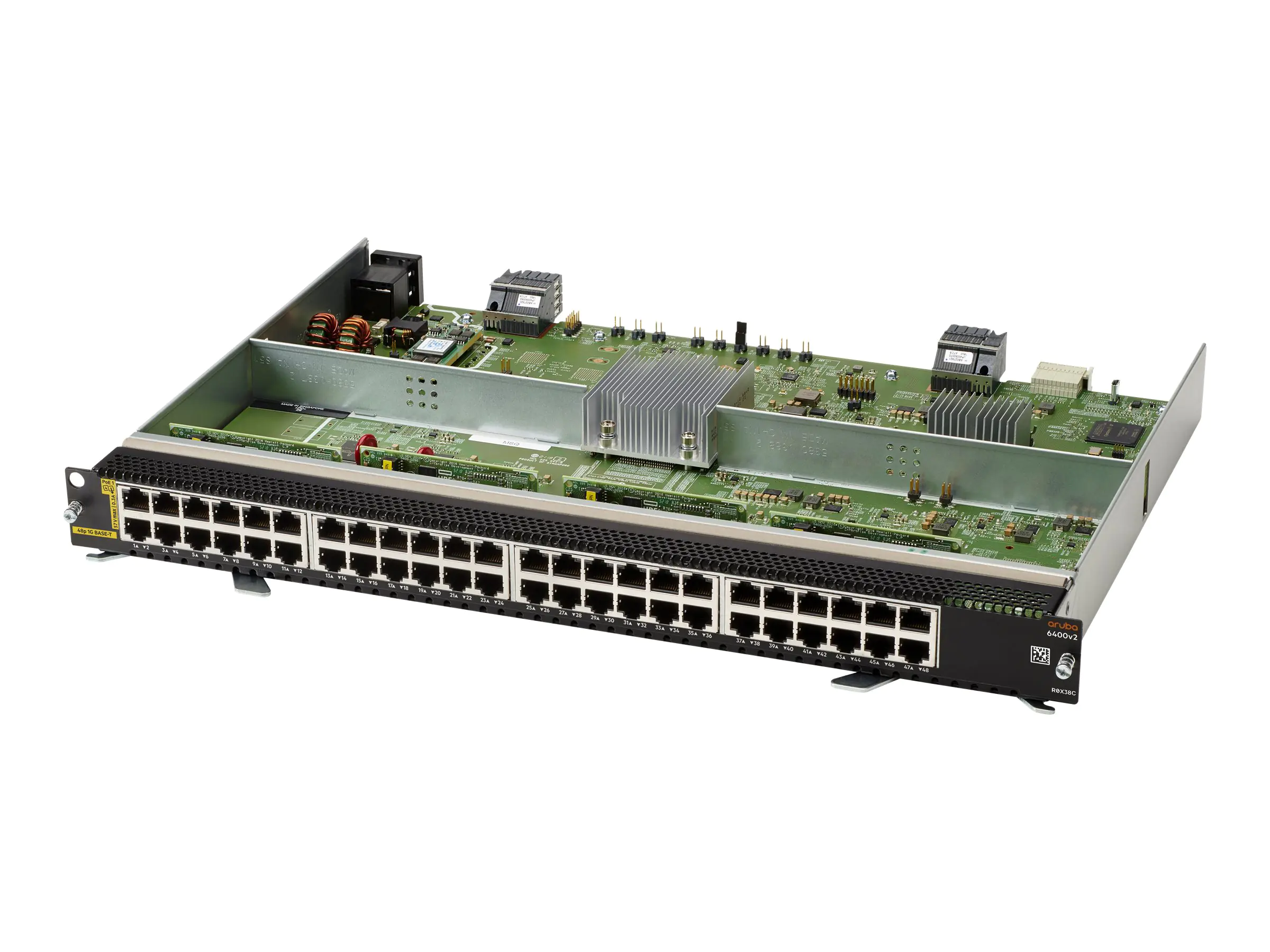 HPE Aruba 6400 48-port 1GbE Class 4 PoE v2 Module - Switch - L3 - 48 x 10/100/1000 (PoE) - an Rack montierbar - PoE - für P/N: R0X27C, R0X38C, R0X39C, R0X40C, R0X41C, R0X42C, R0X43C