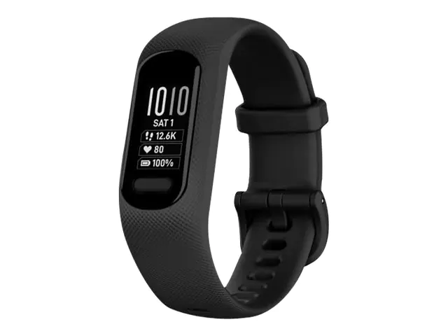 Garmin vívosmart 5 - Aktivitätsmesser mit Band - Silikon - schwarz - Bandgröße: S/M - einfarbig - Bluetooth, ANT+ - 24.5 g