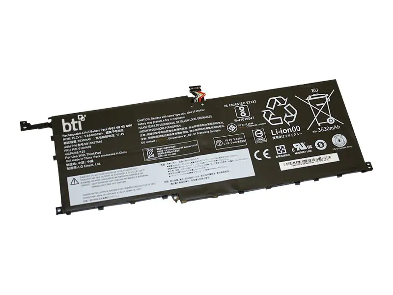 BTI - Laptop-Batterie - Lithium-Polymer - 3290 mAh - für Lenovo ThinkPad X1 Carbon (4th Gen) 20FB, 20FC; X1 Yoga (1st Gen) 20FQ, 20FR