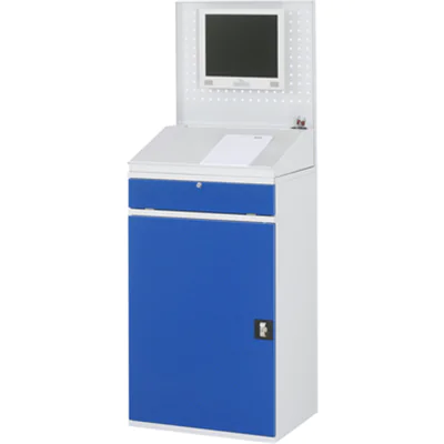 RAU PC-Arbeitsplatz Modell 61 650 x 1.770 x 520 mm (B x H x T) abschließbar Stahl, pulverbeschichtet