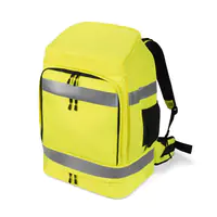 Dicota Hi-Vis - Rucksack - 65 Liter - 600D RPET, Thermoplastisches Polyurethan (TPU) - Gelb