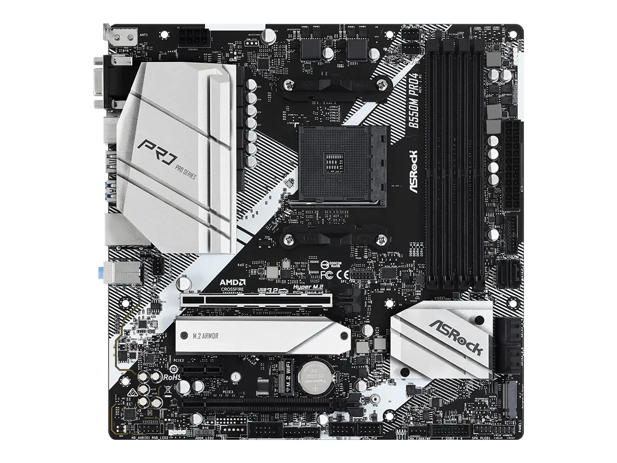 ASRock B550M Pro4 - Motherboard - micro ATX - Socket AM4 - AMD B550 - 90-MXBDK0-A0UAYZ