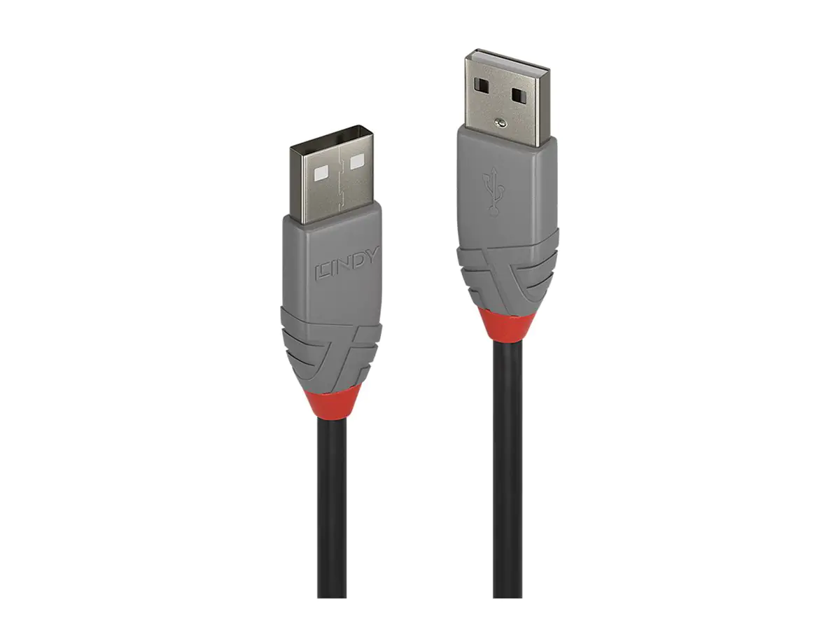 Lindy Anthra Line - USB-Kabel - USB (M) zu USB (M) - USB 2.0 - 2 m - rund - Schwarz