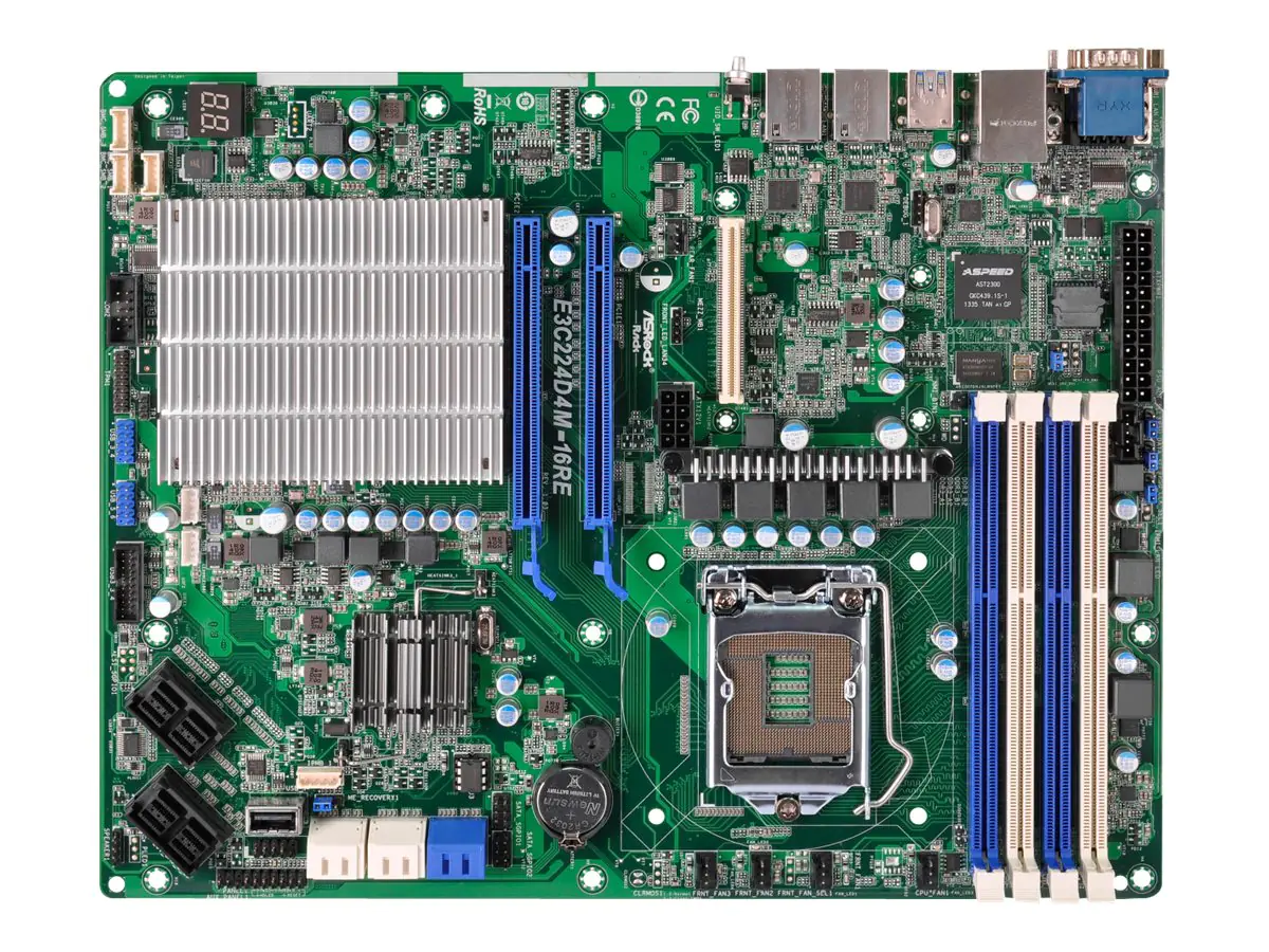 ASRock Rack E3C224D4M-16RE - Motherboard - ATX
