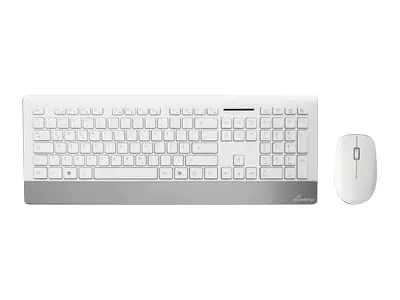 MediaRange MROS106 - Highline Series - Tastatur-und-Maus-Set - kabellos - 2.4 GHz - QWERTZ - Silver White