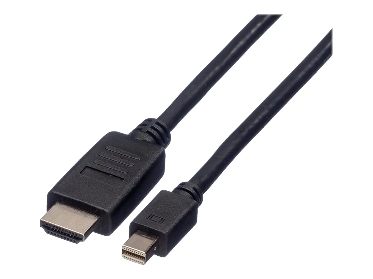 Roline - Adapterkabel - Mini DisplayPort männlich bis HDMI männlich - 1.5 m - abgeschirmt - Schwarz - 1080p-Unterstützung