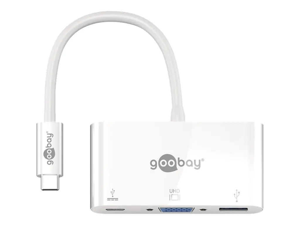 goobay - Externer Videoadapter - USB-C - VGA - weiß