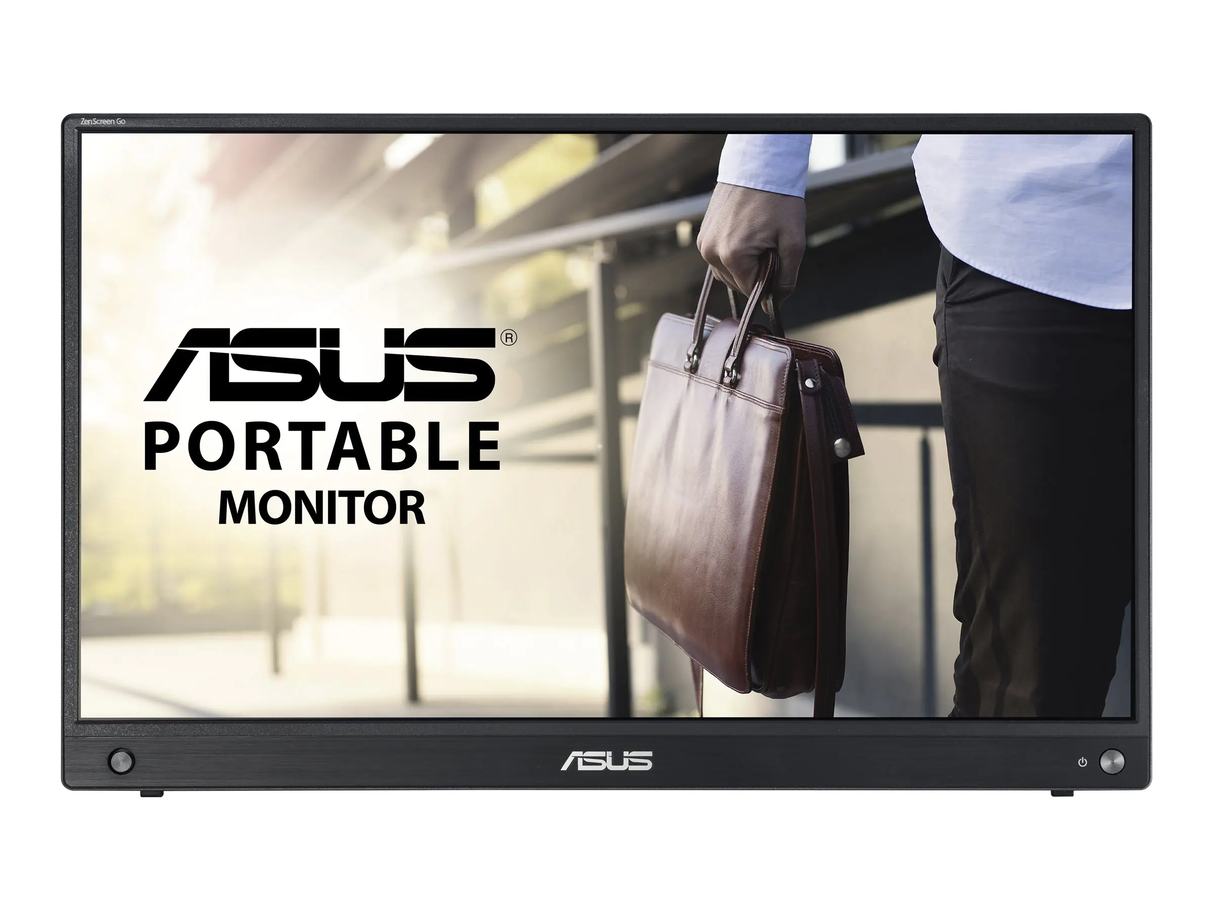 ASUS ZenScreen GO MB16AWP - LED-Monitor - 39.6 cm (15.6") - tragbar - 1920 x 1080 Full HD (1080p) @ 60 Hz - IPS - 250 cd/m² - 1000:1 - 5 ms - Mini HDMI, USB-C - Lautsprecher - Gun Metal Black