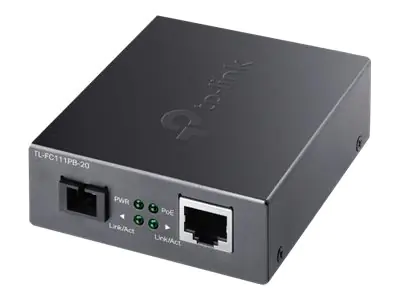 TP-Link TL-FC111PB-20 V2 - Medienkonverter - 100Mb LAN - 10Base-T, 100Base-TX, WDM - SC Single-Modus / RJ-45 - bis zu 20 km - 1550 (RX) / 1310 (TX) nm