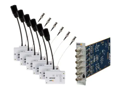 AXIS T8648 PoE+ over Coax Blade Compact Kit - Video-Server - 6 Kanäle