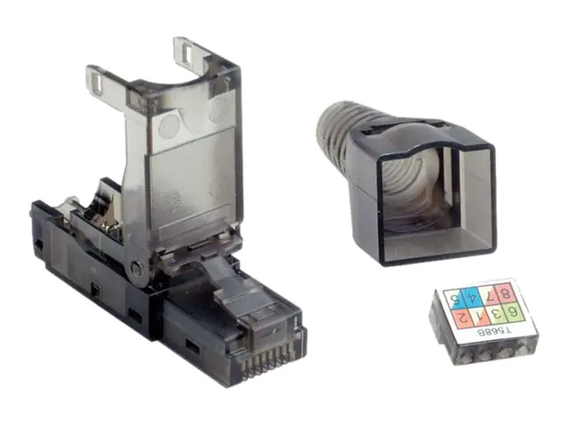 VALUE - Netzwerkanschluss - RJ-45 (M) - UTP - CAT 6a - geschirmt - durchsichtig schwarz