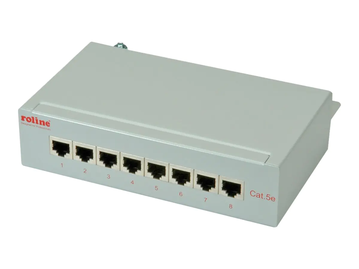 Roline - Patch Panel - CAT 5e - Hellgrau - 8 Ports