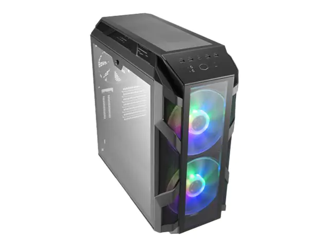 CoolerMaster MasterCase H500M - Tower - E-ATX - Seitenteil mit Fenster (gehärtetes Glas) - keine Spannungsversorgung (ATX / PS/2) - Iron Gray - USB/Audio