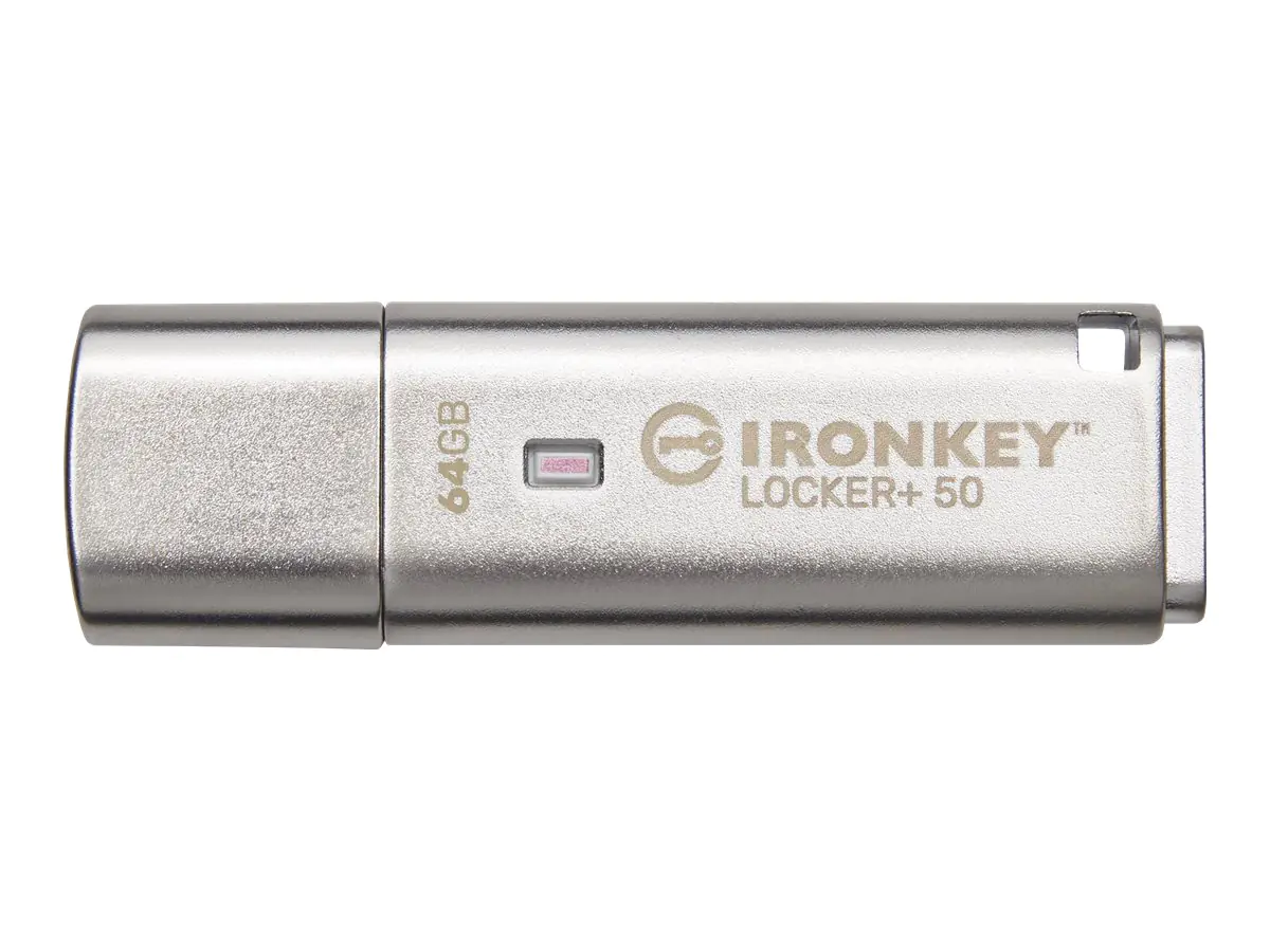 Kingston IronKey Locker+ 50 - USB-Flash-Laufwerk - verschlüsselt - 32 GB - USB 3.2 Gen 1