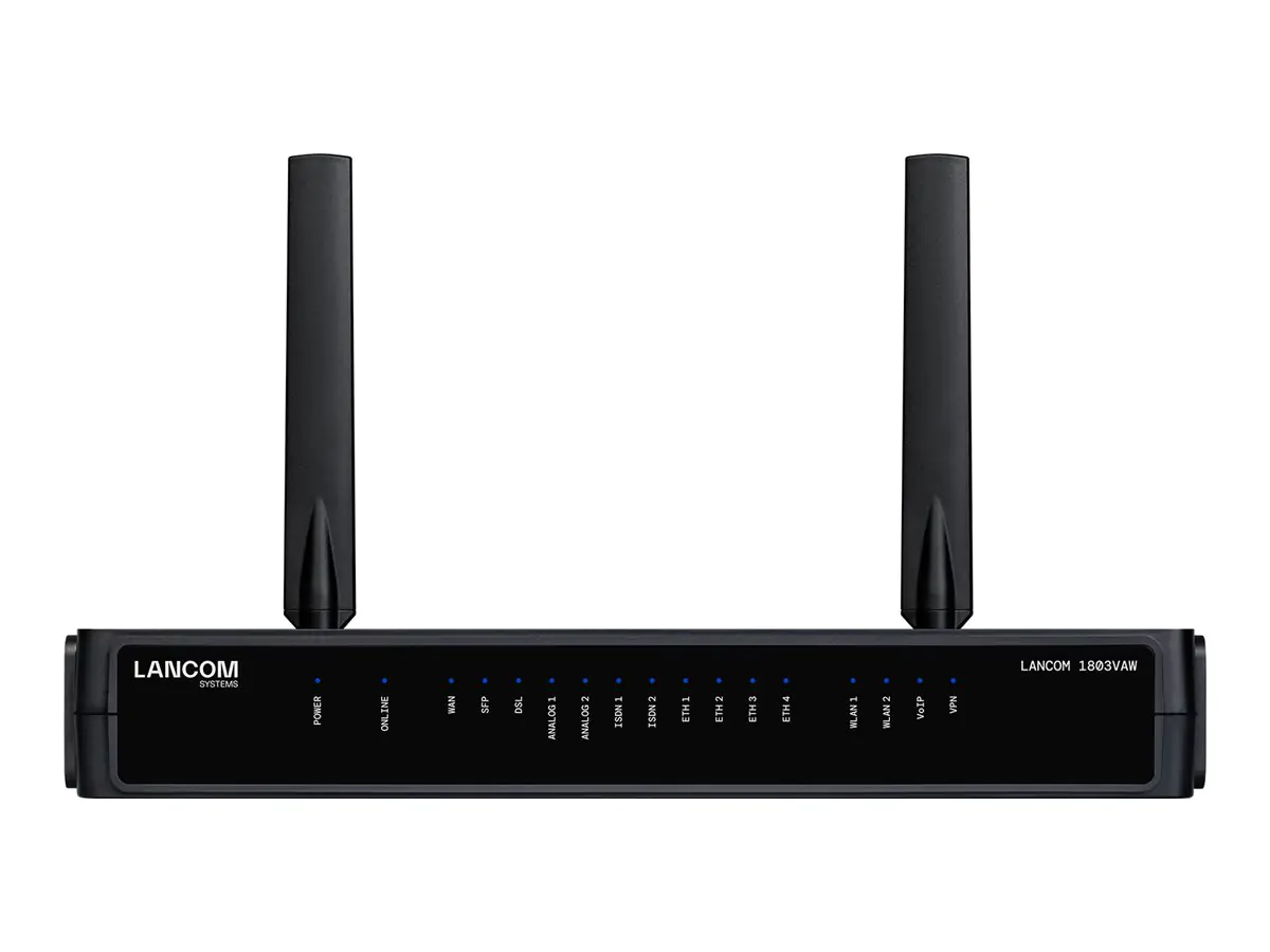 LANCOM 1803VAW - Wireless Router - DSL-Modem 4-Port-Switch - 1GbE - Wi-Fi 5, Wi-Fi 6 - Dual-Band - VoIP-Gateway