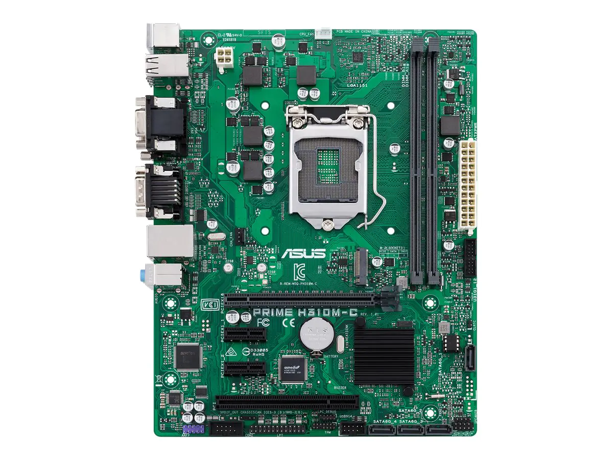 Asus PRIME H310M-C/CSM - Motherboard - micro ATX - LGA1151 Socket - H310 - USB 3.1 Gen 1 - Gigabit LAN - Onboard-Grafik (CPU erforderlich)