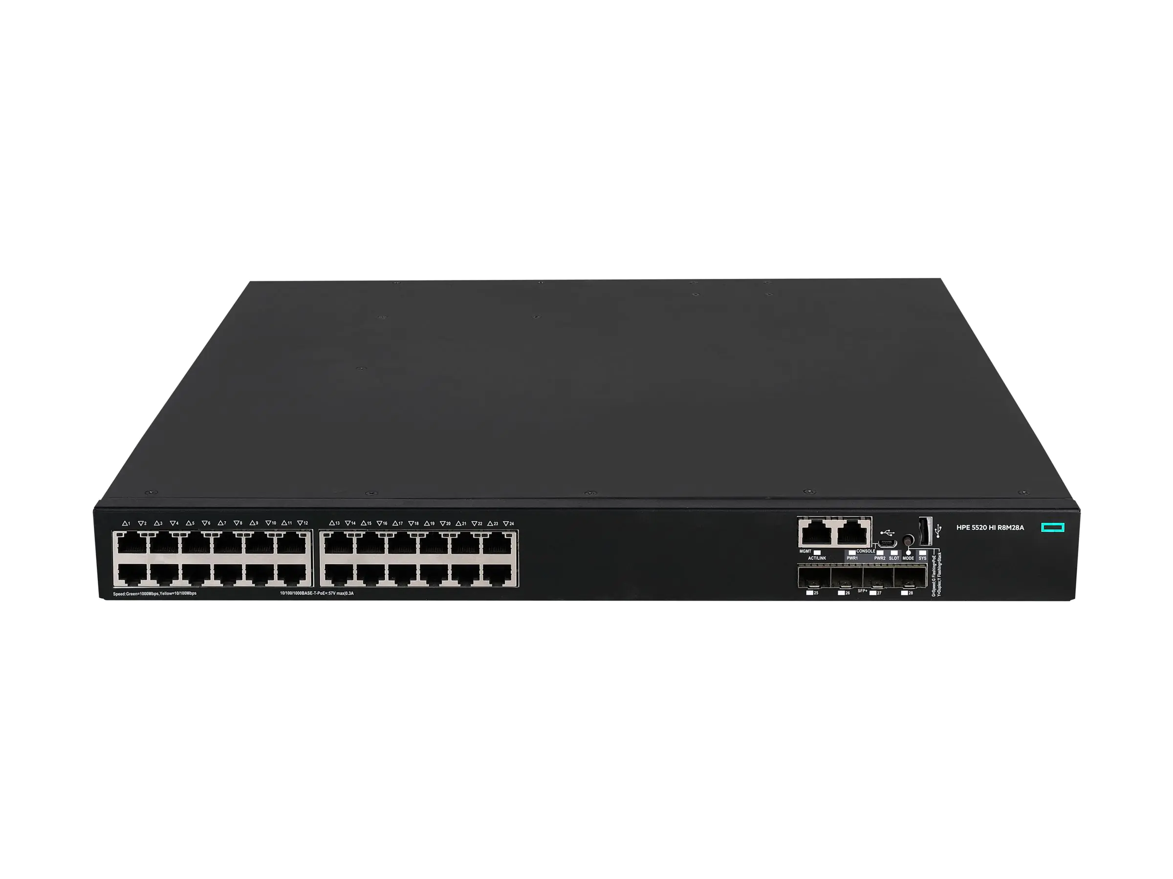 HPE Networking Comware 5520HI 24p 10/100/1000BASE -T 4p SFP+ 1G/10G 1-slot TAA Switch - Switch - 1