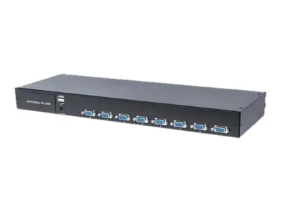 Intellinet Modularer 8-Port KVM-Switch mit VGA-Schnittstelle, Zur Verwendung mit Intellinet Rackmount LCD-Konsolen 508032 oder 507981 - KVM-Switch - 8 x KVM port(s) - Desktop, an Rack montierbar