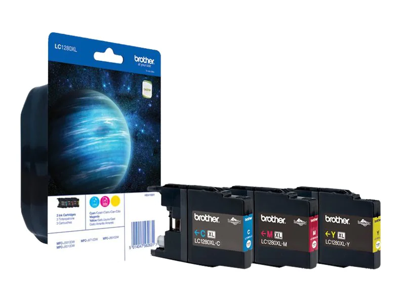 Brother LC1280XL Rainbow-Pack - Gelb, Cyan, Magenta LC1280XLRBWBPDR