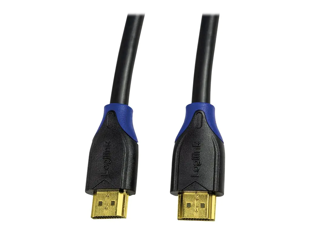 LogiLink High Speed with Ethernet - HDMI-Kabel mit Ethernet - HDMI männlich zu HDMI männlich - 10 m - Schwarz - 4K Unterstützung
