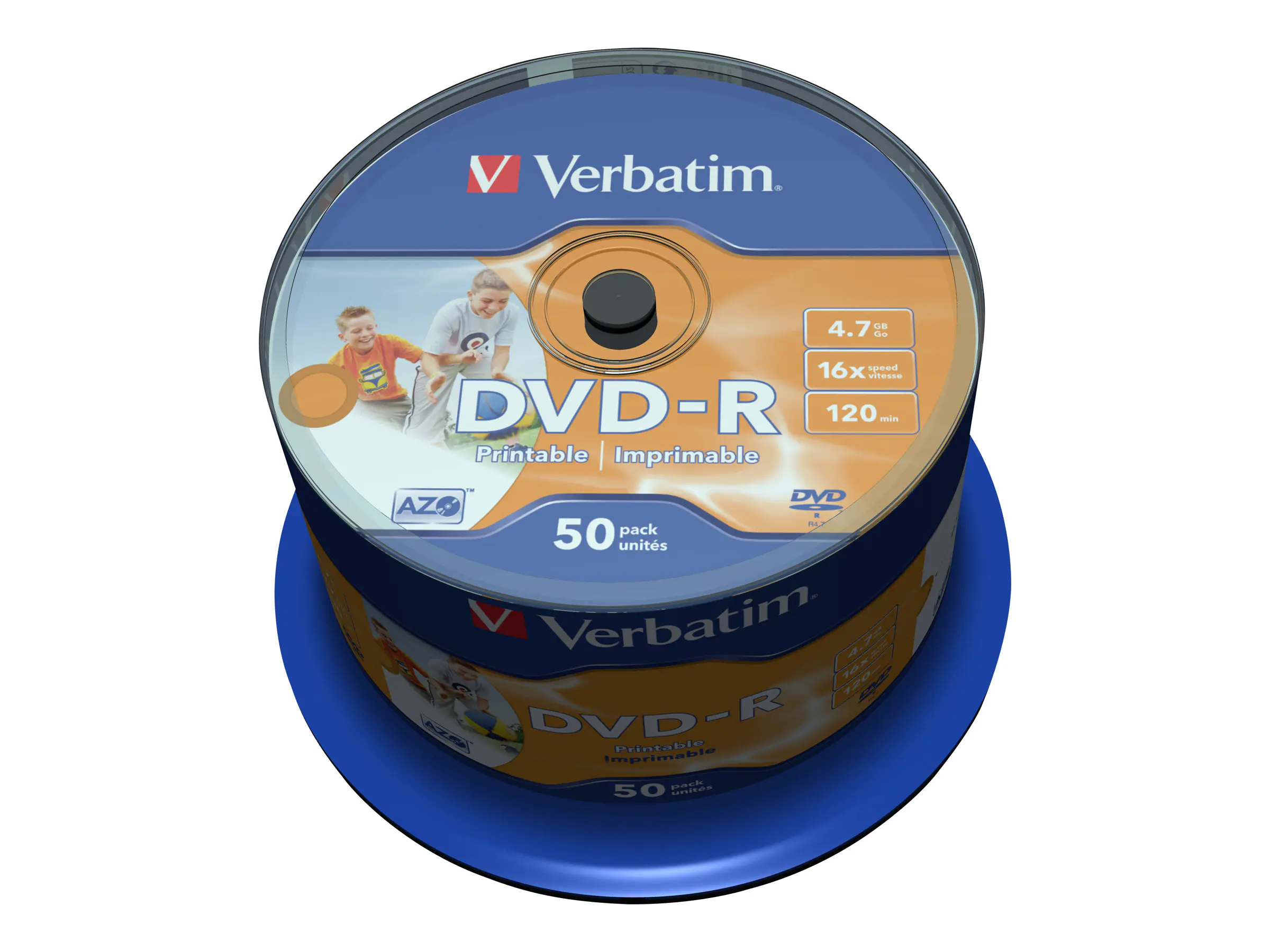 Verbatim 50 x DVD-R - 4.7 GB 16x - breite bedruckbare 43533