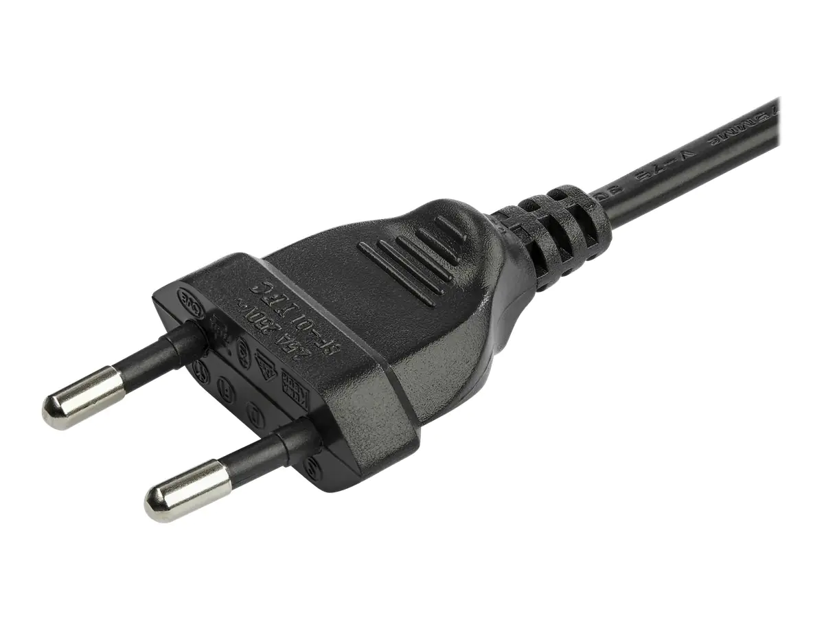 StarTech 3m (10ft) Laptop Power Cord, EU Plug to C7, 2.5A 250V, 18AWG, Notebook / Laptop Replacement AC Power Cord, Printer/Power Brick Cord, Europlug to IEC 60320 C7 - Laptop Charger Cable, Black (752E-3M-POWER-LEAD) - Stromkabel - Eurostecker (S) zu pow