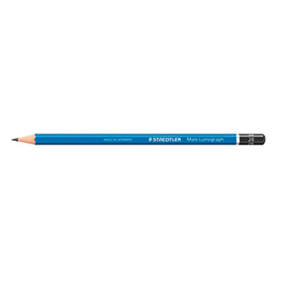 STAEDTLER Bleistift Mars Lumograph 100-2B 17,5cm 2B Schaft blau