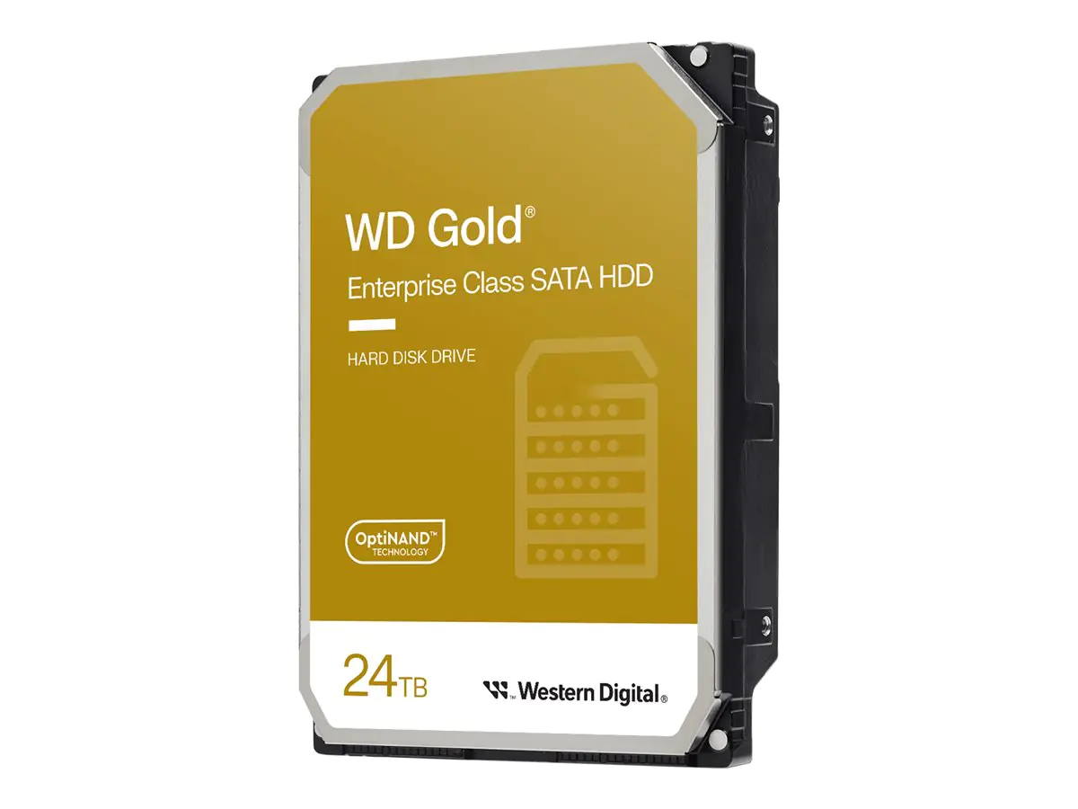 WD Gold - Festplatte - Enterprise - 24 TB - intern - 3.5" (8.9 cm) - SATA 6Gb/s - 7200 rpm - Puffer: 512 MB