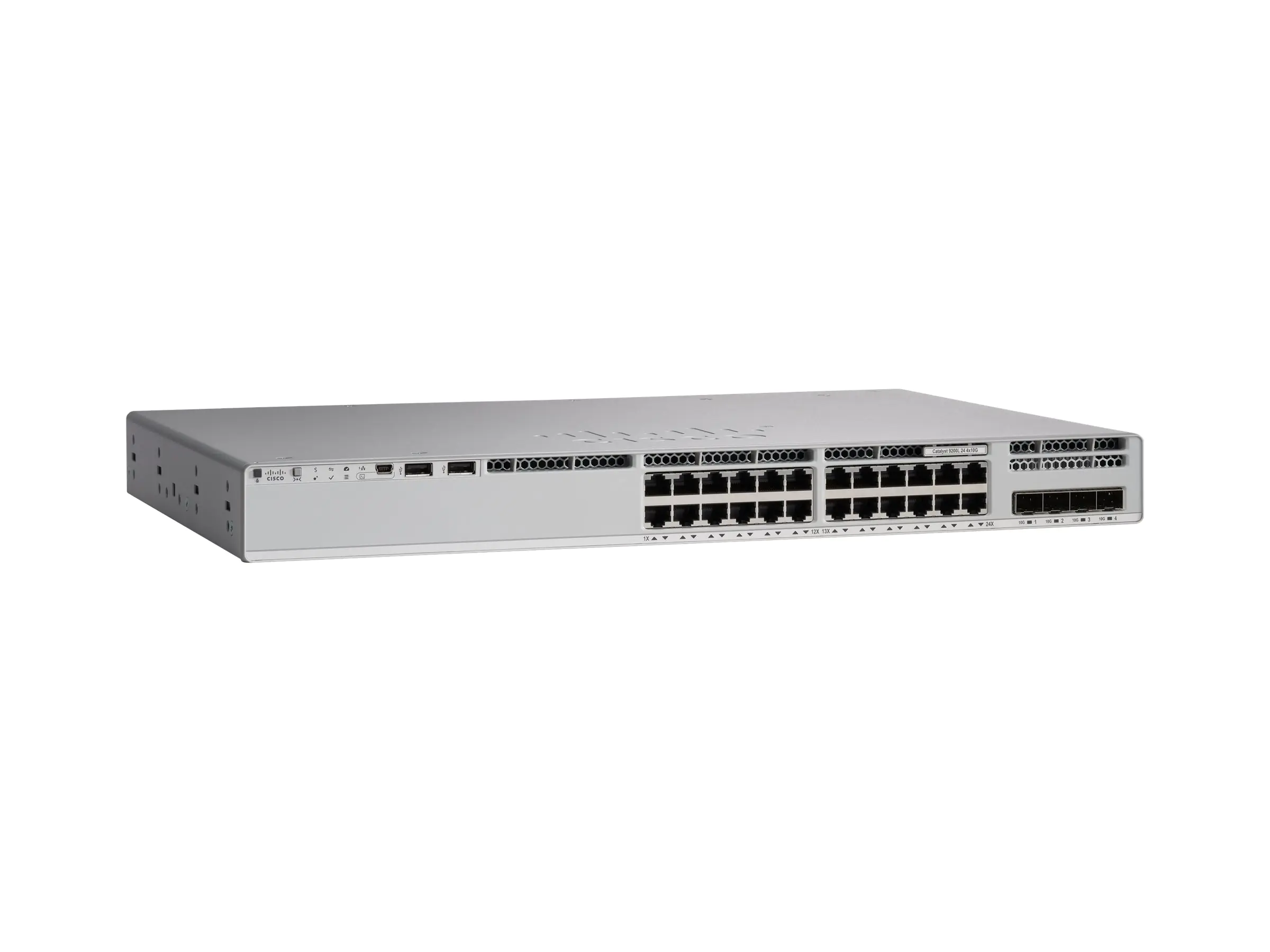 Cisco Catalyst 9200L - Network Essentials - Switch - L3 - 24 x 10/100/1000 + 4 x 10 Gigabit SFP+ (Uplink) - an Rack montierbar