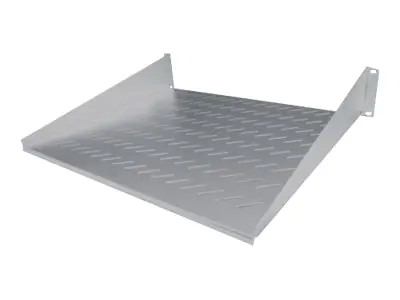 Intellinet 19" Cantilever Shelf, 2U, 2-Point Front Mount, 400mm Depth, Vented, Max 25kg, Grey, Three Year Warranty - Rack - Regal - Grau, RAL 7035 - 2U - 48.3 cm (19")