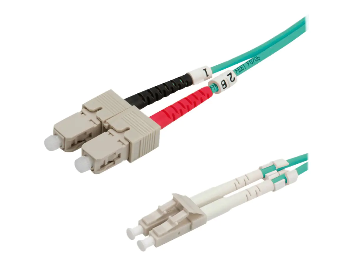 VALUE - Patch-Kabel - LC Multi-Mode (M) zu SC multi-mode (M) - 2 m - Glasfaser - Duplex - 50/125 Mikrometer - OM3 - Türkis