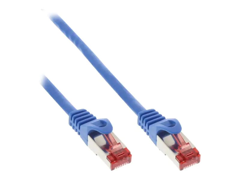 InLine - Patch-Kabel - RJ-45 (M) bis RJ-45 (M) - 10 m - SFTP, PiMF - CAT 6 - geschirmt, geformt - Blau