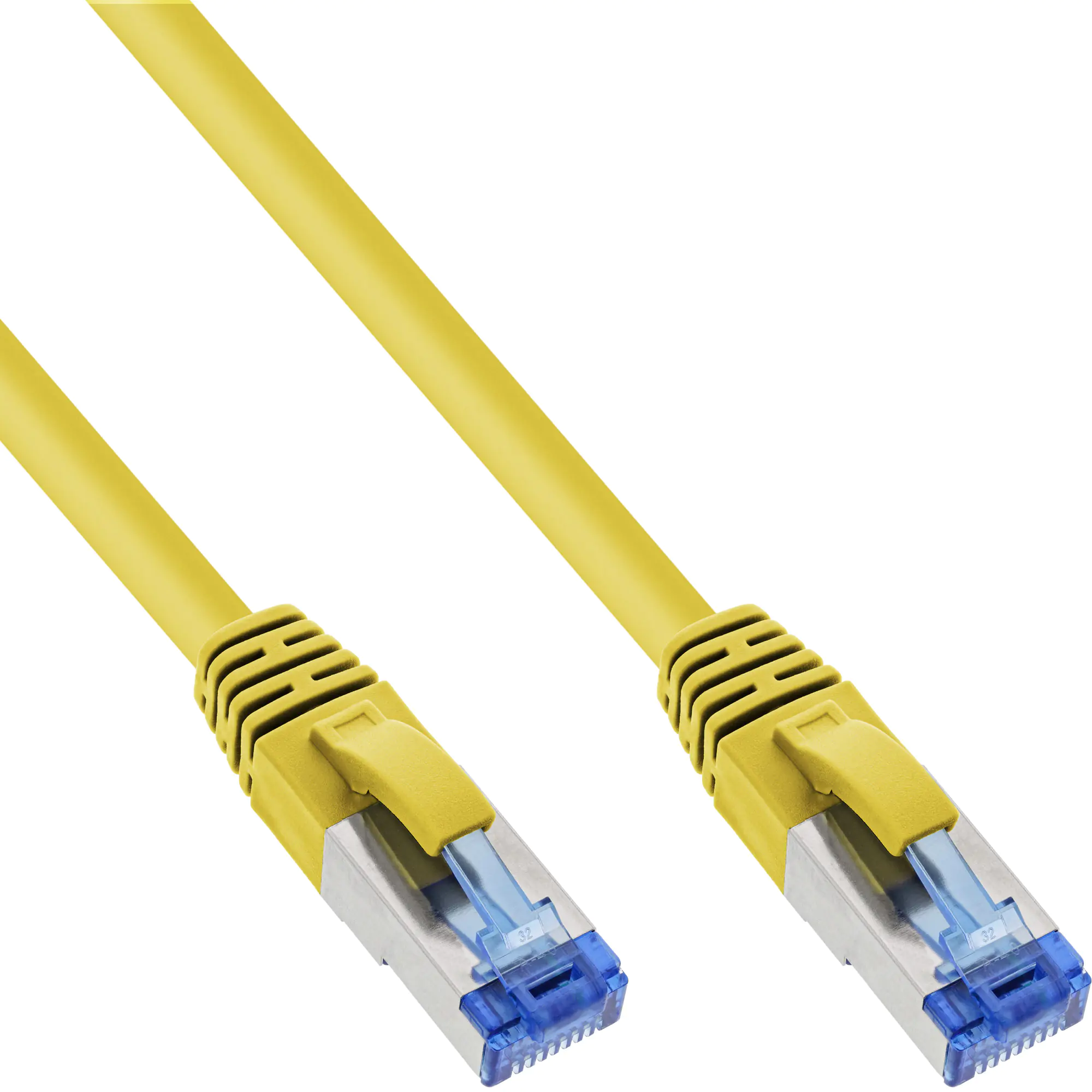 InLine - Patch-Kabel - RJ-45 (M) zu RJ-45 (M) - 1.5 m - SFTP, PiMF - CAT 6a - halogenfrei, ohne Haken - Gelb