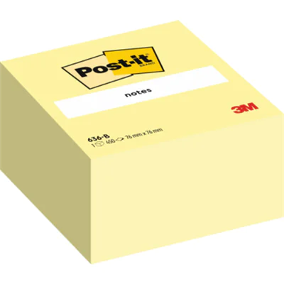 Post-it Haftnotizwürfel 636B 76x45x76mm 450Blatt gelb