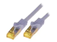 M-CAB RAW - Netzwerkkabel - RJ-45 (M) bis RJ-45 (M) - 3 m - SFTP, PiMF - CAT 7 - halogenfrei, geformt, ohne Haken - Grau