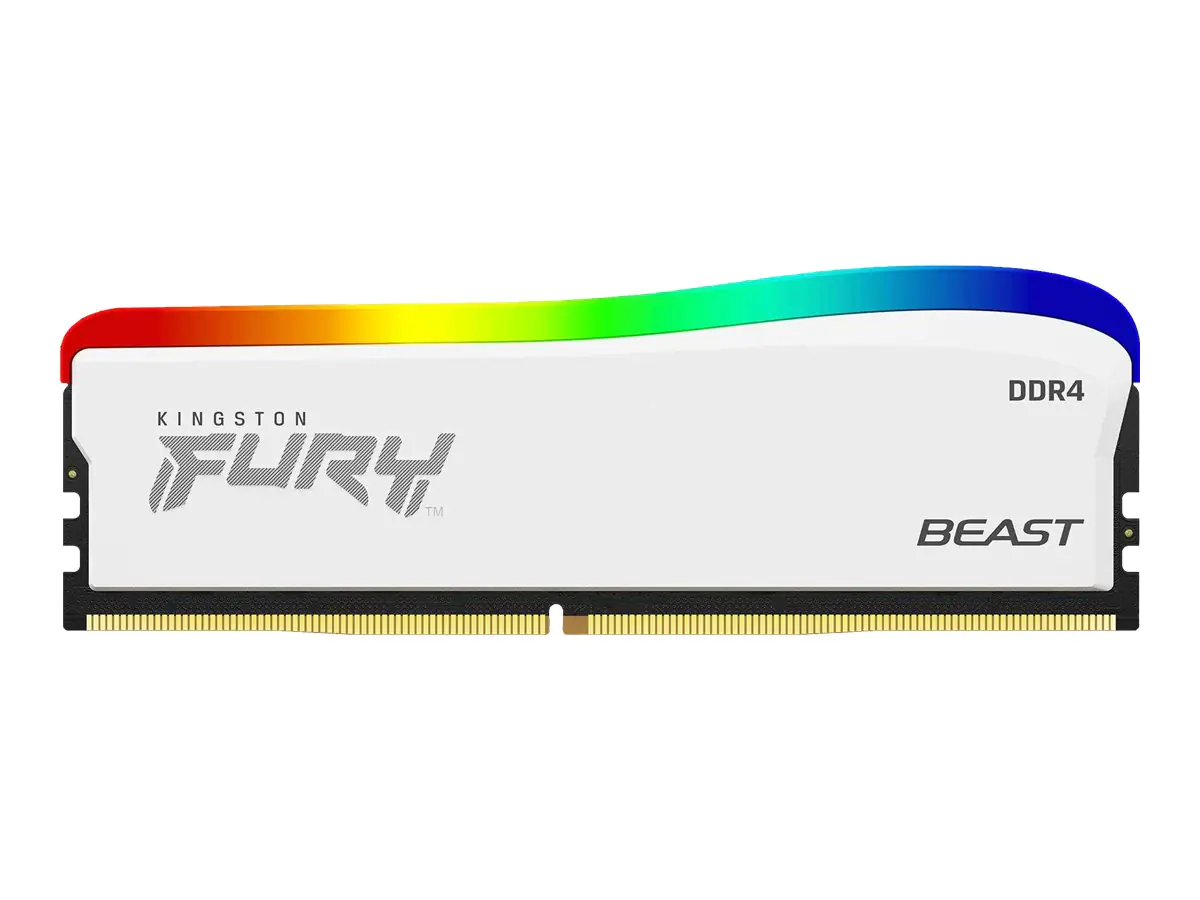 Kingston FURY Beast - RGB Special Edition - DDR4 - Modul - 16 GB - DIMM 288-PIN - 3200 MHz / PC4-25600 - CL16 - 1.35 V - ungepuffert - non-ECC - weiß