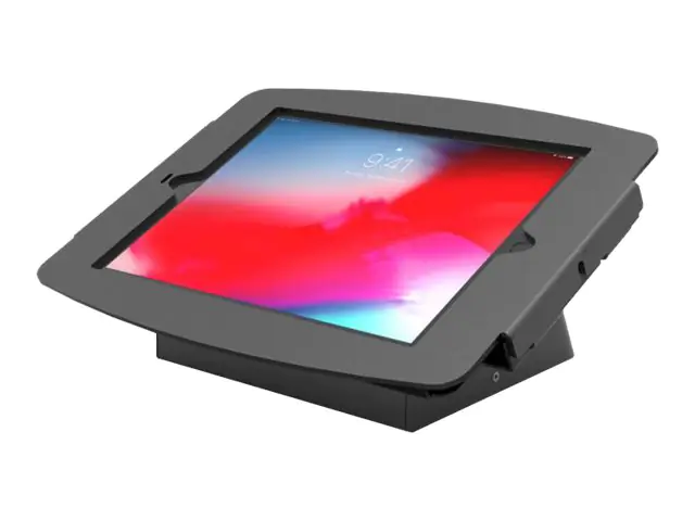 Compulocks iPad 10.2" Space Enclosure AV Conference Room Capsule - Befestigungskit (Gehäuse, Basis) - 25° Betrachtungswinkel - für Tablett - verriegelbar - Stahl, hochwertiges Aluminium - Schwarz - Bildschirmgröße: 25.9 cm (10.2") - Montageschnittstelle: