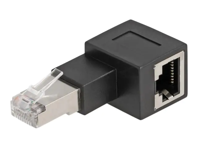Delock - Netzwerkadapter - RJ-45 (M) nach rechts abgewinkelt zu RJ-45 (W) - CAT 6a