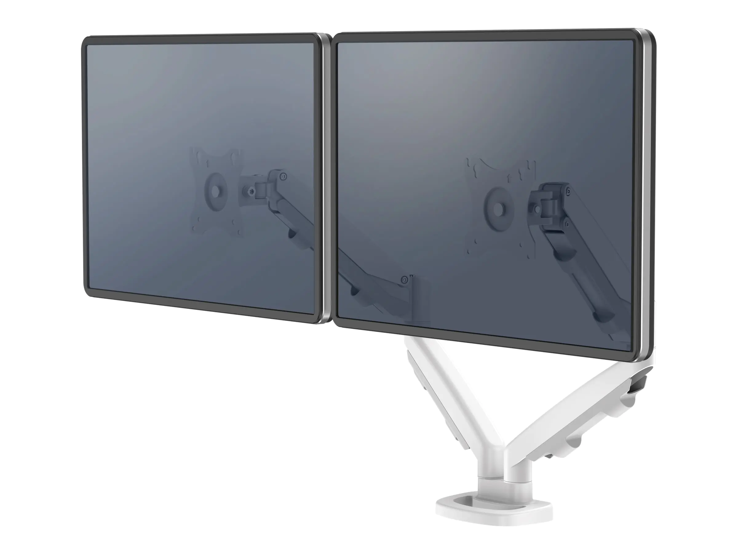 Fellowes Befestigungskit - einstellbarer Doppelarm - für 2 Monitore - Metall - weiß, RAL 9016 - Bildschirmgröße: 25.4-76.2 cm (10"-39") 9683501