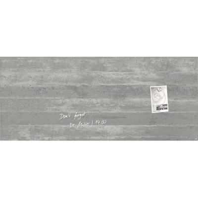 SIGEL Magnetboard Artverum GL248 1.300x550x15mm Glas Sichtbeton