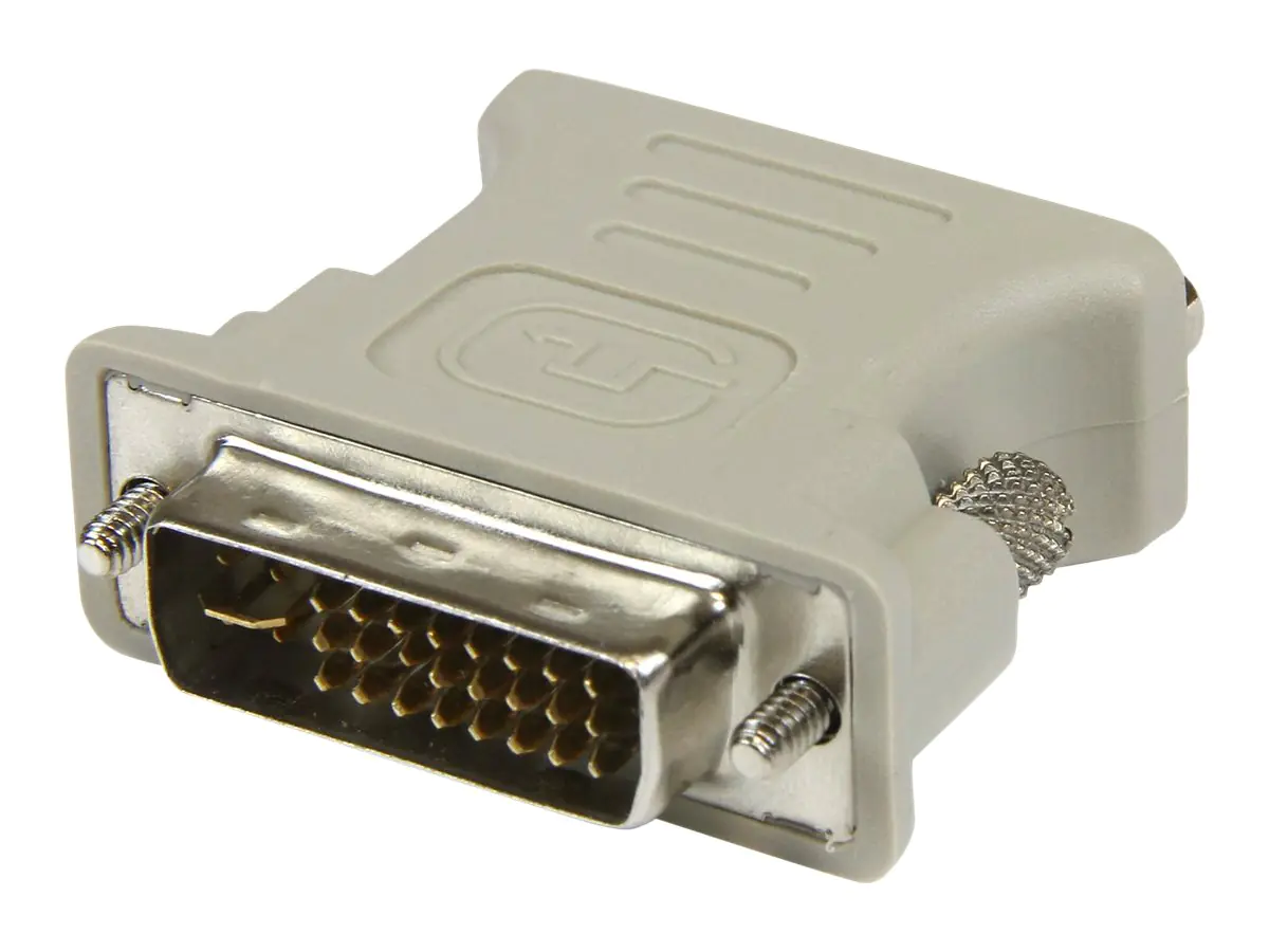 StarTech VGA auf DVI Monitor Adapter - St/Bu - Grau - VGA HD15 zu DVI-I Kupplung - VGA-Adapter - DVI-I (M) zu HD-15 (VGA) (W) - beige - für P/N: MXT101MMHD15, MXT101MMHD6