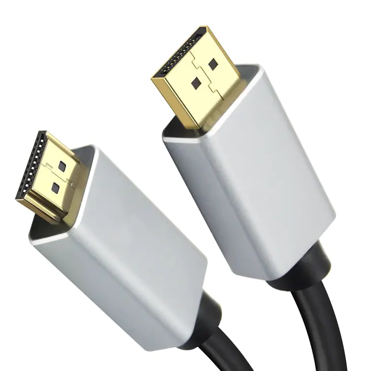 Helos Premium - Adapterkabel - DisplayPort Stecker zu HDMI Stecker - 3 m - Schwarz - 4K Unterstützung