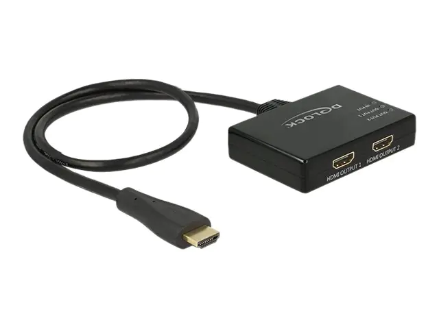 DeLock HDMI Splitter - Video-/Audio-Splitter - 2 x HDMI - Desktop