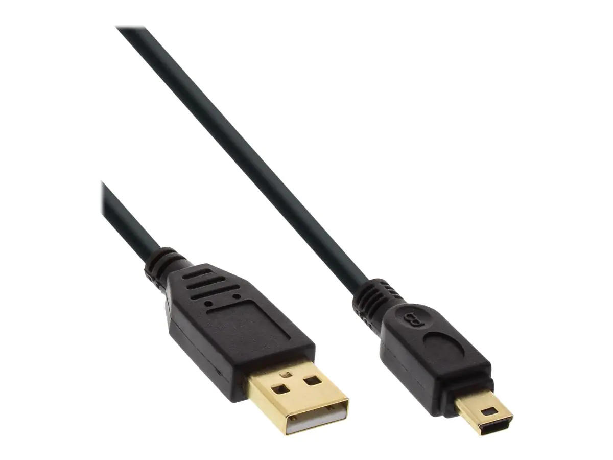 InLine - USB-Kabel - USB (M) zu Mini-USB, Typ B (M) - USB 2.0 - 30 cm - Schwarz